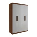 Ver imagem 2 de Guarda-Roupa Solteiro MDF 4 Portas 3 Gavetas Fênix