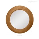 Ver imagem 3 de Espelho Decorativo Madrid Corino 90cm Redondo Caramelo