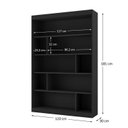 Ver imagem 5 de Kit 2 Estantes Multiuso de Livros 120CMX181CM Home Office Yescasa Preto