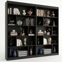 Ver imagem 2 de Kit 2 Estantes Multiuso de Livros 120CMX181CM Home Office Yescasa Preto