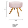 Kit Poltrona Beatriz e Puff Sofia Base Giratória de Madeira Corano Rosa Bebê - STS Móveis - 6