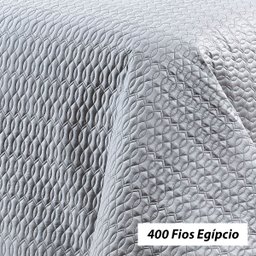 Cobre Leito King Size 400 Fios Egípcio 100% Algodão Cinza 3 Peças - 2