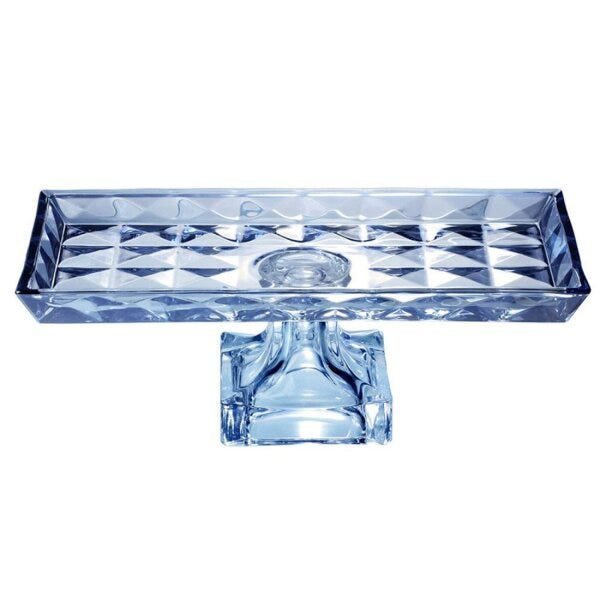 Centro de Mesa de Cristal de Chumbo com Pé Diamant 35cmx17,5cmx12,5cm Rojemac - 1