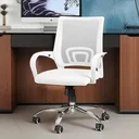 Ver imagem 5 de Cadeira Escritório Giratória Office Arco Estofado Mesh Branca