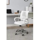 Ver imagem 1 de Cadeira Escritório Giratória Office Arco Estofado Mesh Branca