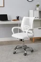 Ver imagem 1 de Cadeira Escritório Giratória Office Arco Estofado Mesh Branca