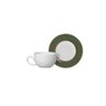 Conjunto de 6 Xícaras de Café com Pires Celebrate Verde - 80ml - 2