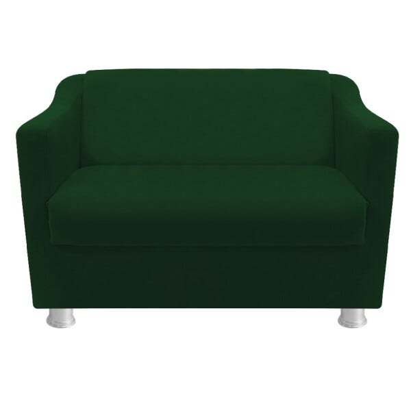 kit Poltrona, Namoradeira Tilla e Puff Dado Suede Verde - STS Móveis - 3