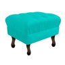 Puff Retrô Luis XV Corano Azul Turquesa - Sts Móveis - 2
