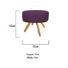 Puff Sofia Base Giratória de Madeira Suede Roxo - Sts Móveis - 3