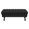 Puff Retrô 160cm Luis XV Corano Preto - Sts Móveis - 2