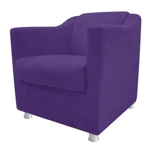 kit Poltrona Tilla e Puff Dado Corano Roxo - STS Móveis - 6