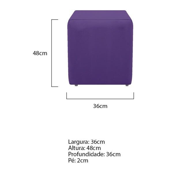 kit Poltrona Tilla e Puff Dado Corano Roxo - STS Móveis - 5