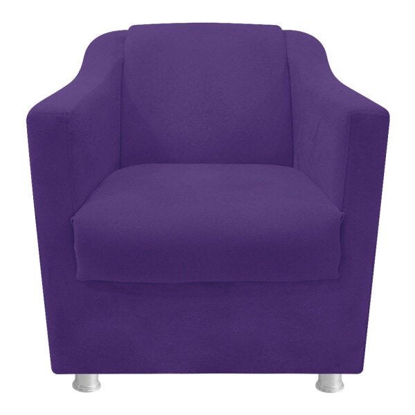 kit Poltrona Tilla e Puff Dado Corano Roxo - STS Móveis - 2