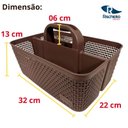 Ver imagem 2 de Cesto Organizador Multiuso Rattan 3 Div Porta Uten Rischioto