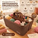 Ver imagem 6 de Cesto Organizador Multiuso Rattan 3 Div Porta Uten Rischioto