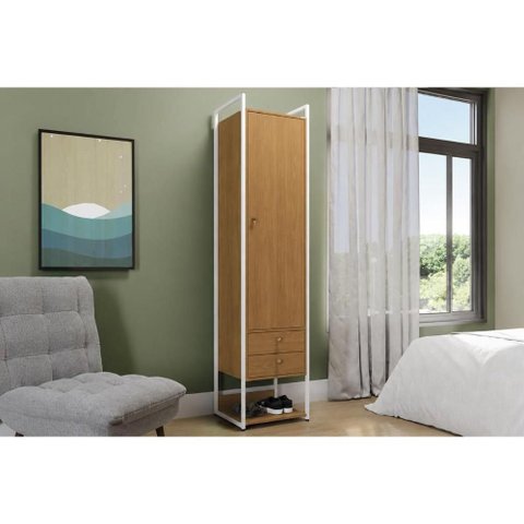 Armário Multiuso Solteiro 1 Porta LI051 Branco Kappesberg
