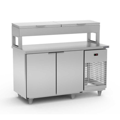 Balcão de Serviço Refrigerado Condimentador 1,50 Metros Inox Bsrc1500 220v - Refrimate