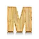 Ver imagem 1 de Petisqueira Letra M Tabua com Rebaixo Madeira Pinus Cesta Presente Decoração Mesa Posta - Woodspot