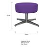 Kit Poltrona Beatriz e Puff Sofia Base Giratória de Metal Corano Roxo - STS Móveis - 6