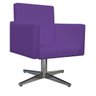 Kit Poltrona Beatriz e Puff Sofia Base Giratória de Metal Corano Roxo - STS Móveis - 2