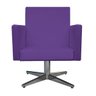 Kit Poltrona Beatriz e Puff Sofia Base Giratória de Metal Corano Roxo - STS Móveis - 3