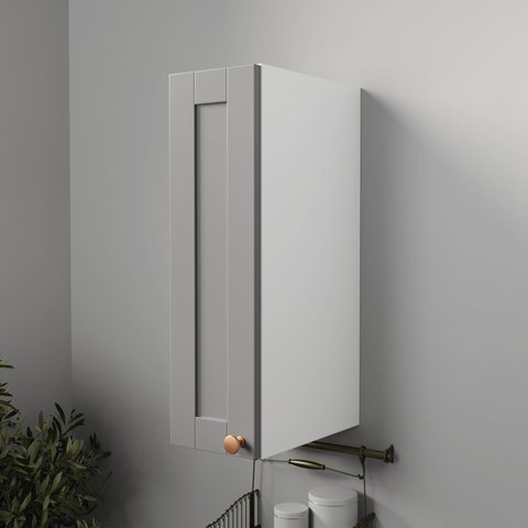 Armário Aéreo 1 Porta 20cm Arizona CabeCasa MadeiraOriginals Branco/Cinza