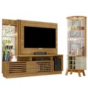 Ver imagem 1 de Estante Home Theater Frizz Plus Cumaru com Cristaleira Marina Cumaru Opala - Madetec