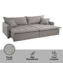 Ver imagem 7 de Sofá Cama Flora 02 Módulos de 90cm Br 15cm Meu Sofá Online A230 Linho Cinza