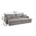 Ver imagem 6 de Sofá Cama Flora 02 Módulos de 90cm Br 15cm Meu Sofá Online A230 Linho Cinza