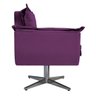 Kit 2 Poltronas Opala Base Giratória de Metal Suede Roxo - Sts Móveis - 4