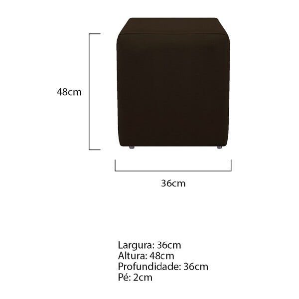 Kit 2 Poltronas Tilla e 2 Puffs Dado Corano Marrom - 5