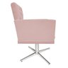 Kit 2 Poltronas Fernanda Base Giratória de Metal Suede Rosê - 4