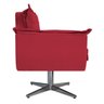 Kit 2 Poltronas Opala Base Giratória de Metal Suede Vermelho - Sts Móveis - 4