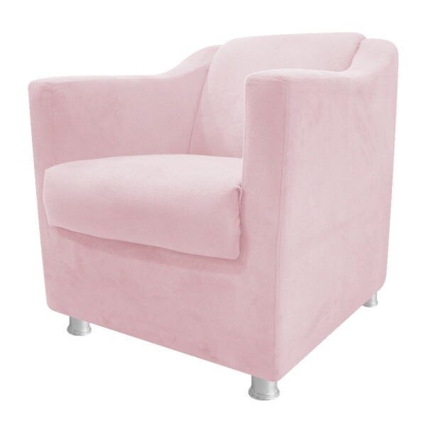 Kit 2 Poltronas Tilla e 2 Puffs Dado Corano Rosa Bebê - 6
