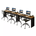 Ver imagem 2 de Mesa Escritório Plataforma de Parede 4 Lugares 3,60  Mais Caixa de Tomada Atacadao Moveis Escritorio