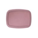 Ver imagem 5 de Cesto Trançado Retangular Alto Médio Rosa Antigo Mor