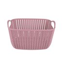 Ver imagem 1 de Cesto Trançado Retangular Alto Médio Rosa Antigo Mor