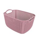 Ver imagem 2 de Cesto Trançado Retangular Alto Médio Rosa Antigo Mor