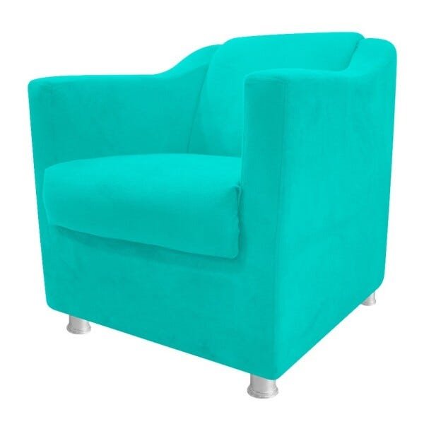kit 02 Poltronas e 01 Namoradeira Tilla Corano Azul Turquesa - STS Móveis - 2