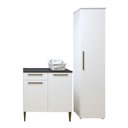 Ver imagem 2 de Lavanderia Mauá 1 Armário Multiuso e Balcão Kaiki Móveis Branco