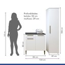 Ver imagem 4 de Lavanderia Mauá 1 Armário Multiuso e Balcão Kaiki Móveis Branco