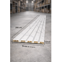 Ver imagem 2 de Painel Ripado Wpc Branco Rajado - 290cm X 15cm - Revestimento Decorativo Sala Quarto Parede Cozinha