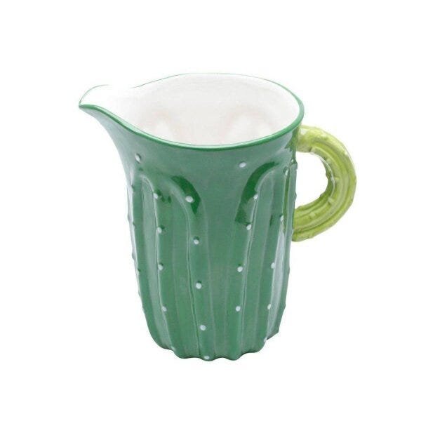 Jarro Decorativo de Cerâmica Cacto Verde 20cmx13cmx20cm Rojemac - 1