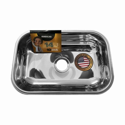 Cuba Pia Numero 1 Cozinha Inox American Steel 47x30x14