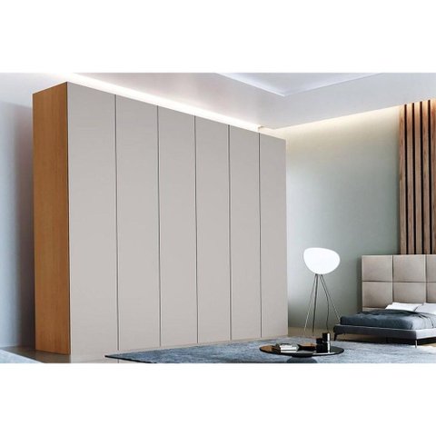 Guarda Roupa Casal 6 Portas e 6 Gavetas Horizon Naturale/off White - Rufato