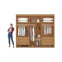 Ver imagem 2 de Guarda Roupa Casal 6 Portas e 6 Gavetas Horizon Naturale/off White - Rufato