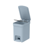 Conjunto De Lixeiras Com Pedal Esconde Sacola Modular 4 Unidades Azul Glacial - 2