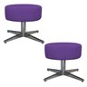 Kit 2 Puffs Sofia Base Giratória Metal Corano Roxo - Sts Móveis - 1