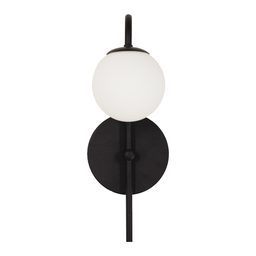 Arandela Parede Luminária Jabuticaba Globo Vidro Hall Preto - 2